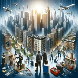 RenovationServices.com professionals carrying out diverse property management tasks in New York.