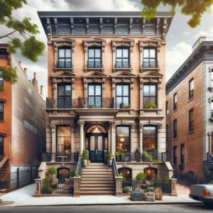 A well-maintained, historic Brooklyn brownstone under RenovationServices.com's management.