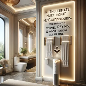 Heat/light/fan combo unit in a luxurious bathroom