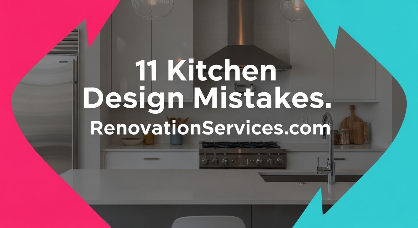 A modern kitchen with a large island and stainless steel range hood, illustrating how to avoid the 11 common kitchen design mistakes.