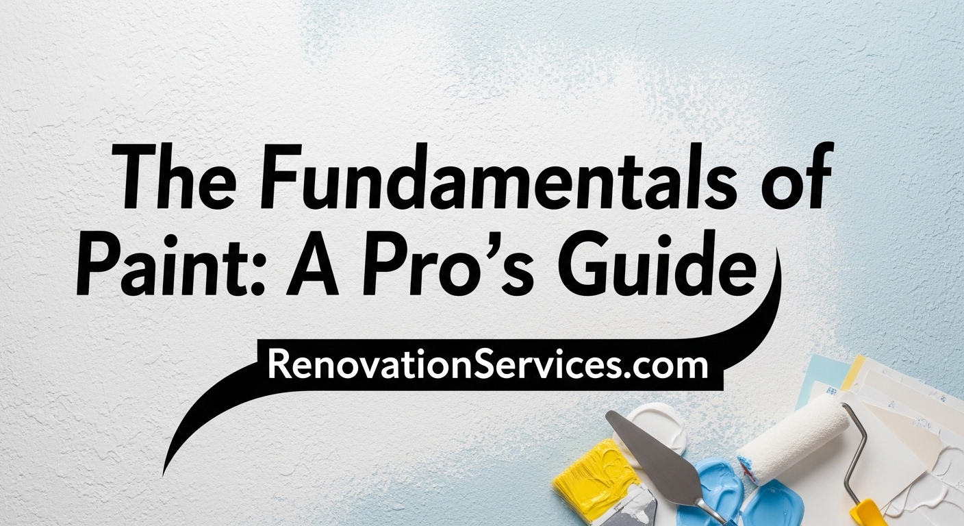 A hand selecting a paint can lid from a colorful display, illustrating the fundamentals of paint from Renovationservices.com.